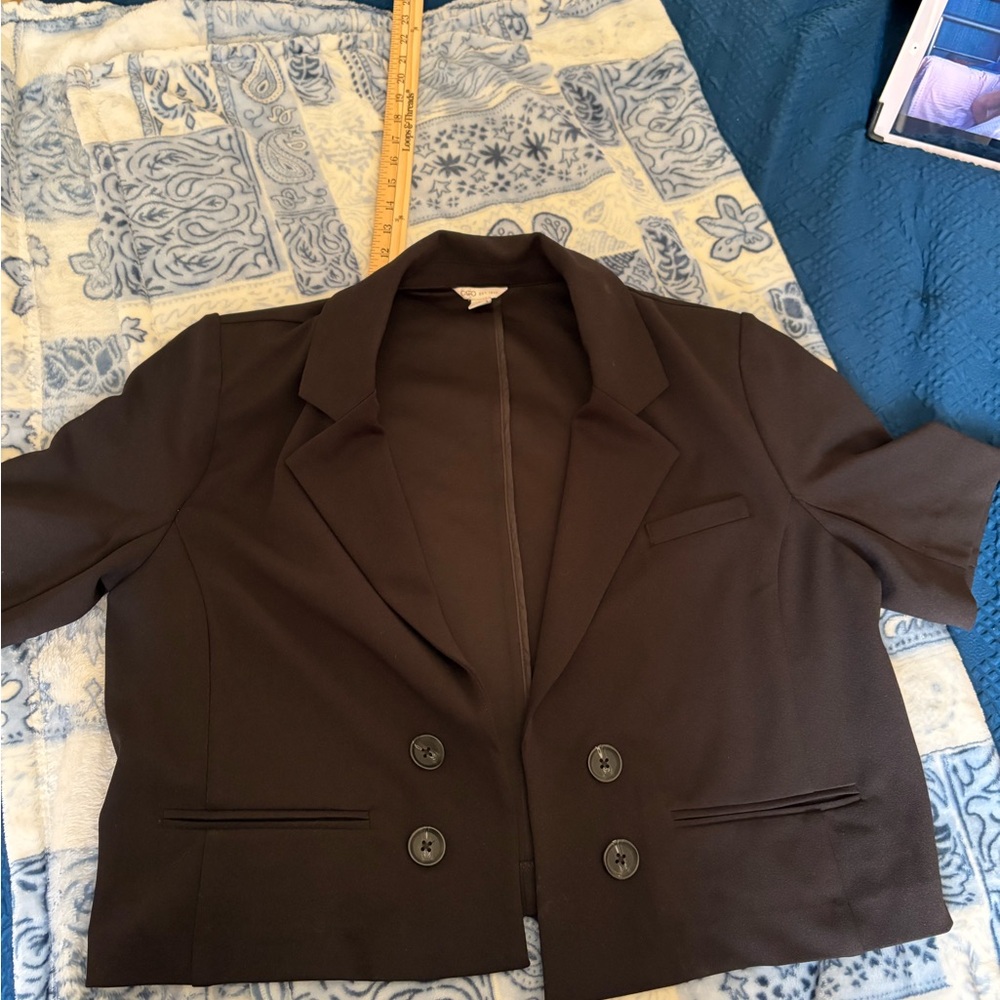 Cato Black Double-Breasted Women's Blazer